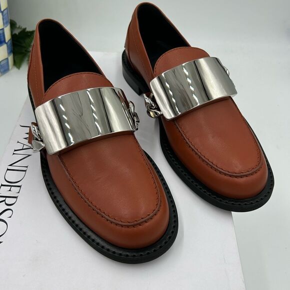 Men’s JW Anderson, gourmet chain leather loafers size 39 made in Italy main image 10